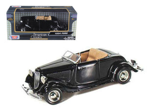 1934 Ford Coupe Convertible Black 1/24 Diecast Model Car by Motormax — physical