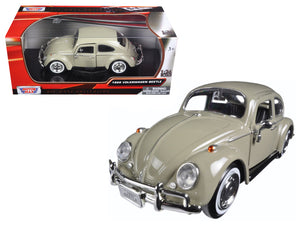 1966 Volkswagen Beetle Beige 1/24 Diecast Model Car by Motormax — physical