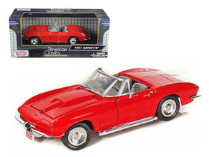 1967 Chevrolet Corvette Convertible Red 1/24 Diecast Model Car by Motormax — physical