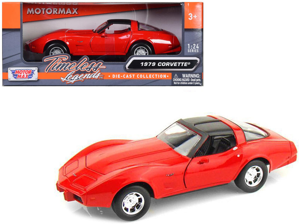 1979 Chevrolet Corvette Red 1/24 Diecast Model Car by Motormax — physical