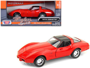 1979 Chevrolet Corvette Red 1/24 Diecast Model Car by Motormax — physical