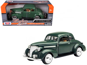 1939 Chevrolet Coupe Green 1/24 Diecast Model Car by Motormax — physical