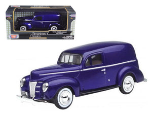 1940 Ford Sedan Delivery Purple Metallic 1/24 Diecast Model Car by Motormax — physical