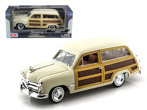 1949 Ford Woody Wagon Beige 1/24 Diecast Model Car by Motormax — physical