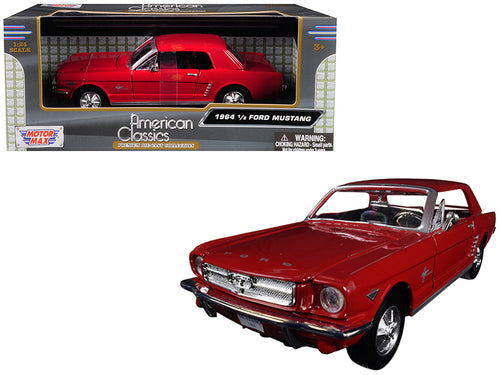 1964 1/2 Ford Mustang Red 1/24 Diecast Model Car by Motormax — physical