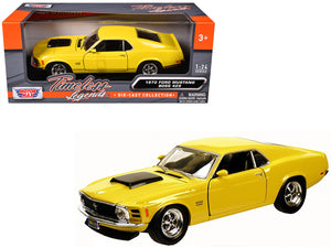 1970 Ford Mustang Boss 429 Yellow 1/24 Diecast Model Car by Motormax — physical