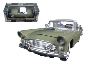 1956 Ford Thunderbird Soft Top Green 1/24 Diecast Car Model by Motormax — physical