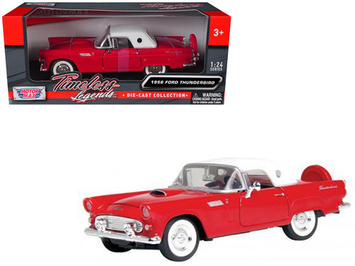 1956 Ford Thunderbird Red 1/24 Diecast Car Model by Motormax