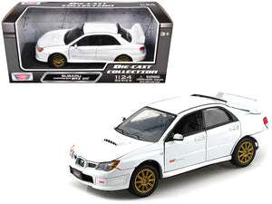 Subaru Impreza WRX STi White 1/24 Diecast Model Car by Motormax — physical