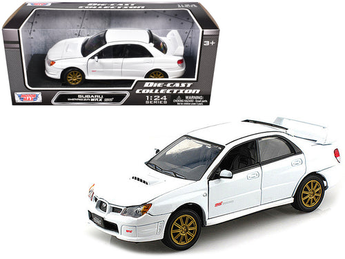Subaru Impreza WRX STi White 1/24 Diecast Model Car by Motormax — physical