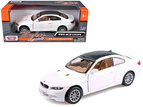 BMW M3 E92 Coupe White 1/24 Diecast Model Car by Motormax — physical