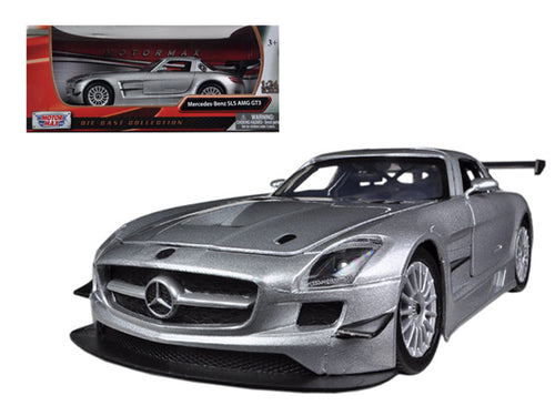 Mercedes SLS AMG GT3 Silver 1/24 Diecast Car Model by Motormax — physical