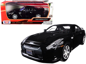 2008 Nissan GT-R R35 Gloss Black 1/24 Diecast Model Car by Motormax — physical