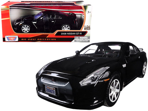 2008 Nissan GT-R R35 Gloss Black 1/24 Diecast Model Car by Motormax — physical