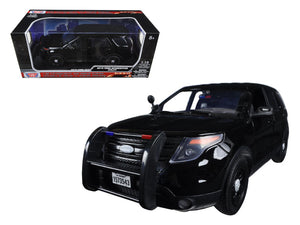 2015 Ford Police Interceptor Utility Special Service Plain Black 1/18 Diecast Model Car by Motormax — physical