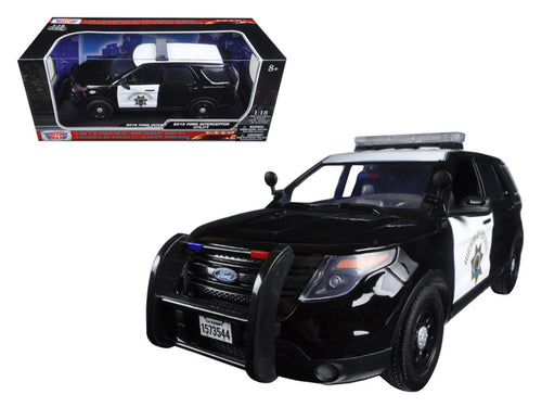 2015 Ford PI Utility Interceptor CHP California Highway Patrol 1/18 Diecast Model Car by Motormax — physical