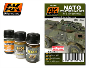 Black Forest® Hobby Supply Co AK Interactive 73 NATO Camouflage Enamel Paint Set (74, 75, 76) — Glues, Paints, Tools > AK