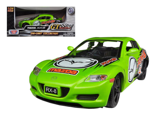 Mazda RX-8 #5 Green "GT Racing" Series 1/24 Diecast Model Car by Motormax — physical