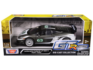 Lamborghini Gallardo LP 560-4 Super Trofeo #63 Gray Metallic and White "GT Racing" Series 1/24 Diecast Model Car by Motormax