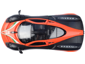 Pagani Huayra #23 Orange and Black with Stripes "GT Racing" Series 1/24 Diecast Model Car by Motormax