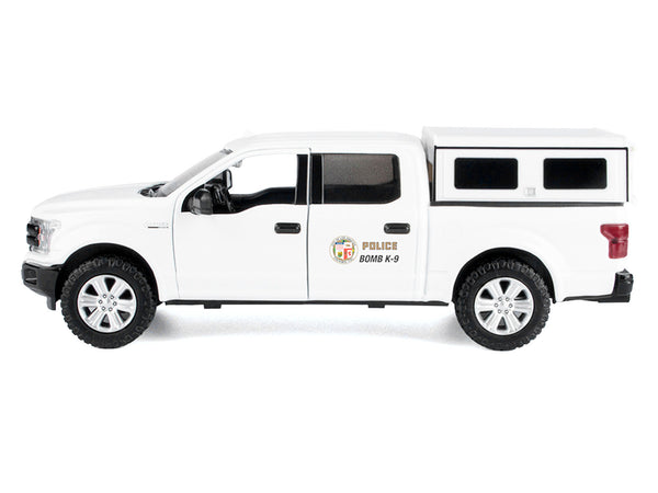 2019 Ford F-150 Lariat Crew Cab Pickup Truck "Los Angeles Police Department Bomb Squad" White "Law Enforcement and Public Service" Series 1/27 Diecast Model Car by Motormax