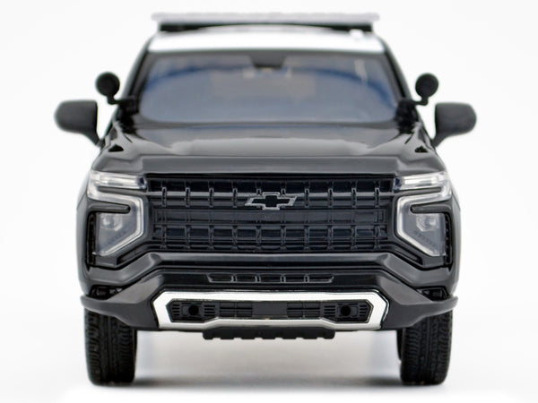 2025 Chevrolet Tahoe Police Pursuit Vehicle "Los Angeles Police Department (LAPD)" Black and White "Law Enforcement and Public Service" Series 1/24 Diecast Model Car by Motormax