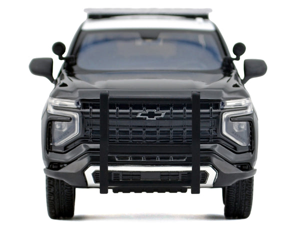 2025 Chevrolet Tahoe Police Pursuit Vehicle "California Highway Patrol" Black and White "Law Enforcement and Public Service" Series 1/24 Diecast Model Car by Motormax