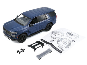 2025 Chevrolet Tahoe PPV Dark Blue "Custom Builder's Kit - Law Enforcement and Public Service" Series 1/24 Diecast Model Car by Motormax
