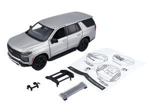 2025 Chevrolet Tahoe PPV Silver Metallic "Custom Builder's Kit - Law Enforcement and Public Service" Series 1/24 Diecast Model Car by Motormax