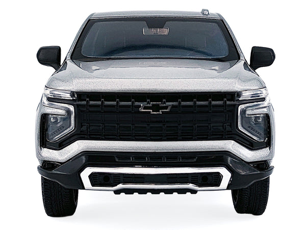 2025 Chevrolet Tahoe PPV Silver Metallic "Custom Builder's Kit - Law Enforcement and Public Service" Series 1/24 Diecast Model Car by Motormax