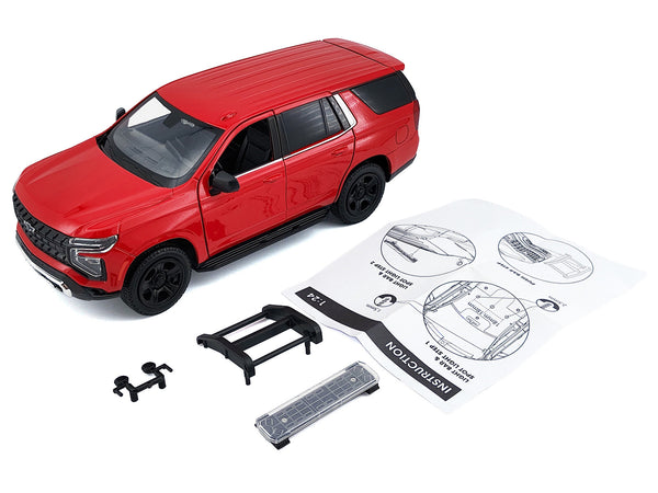 2025 Chevrolet Tahoe PPV Red "Custom Builder's Kit - Law Enforcement and Public Service" Series 1/24 Diecast Model Car by Motormax