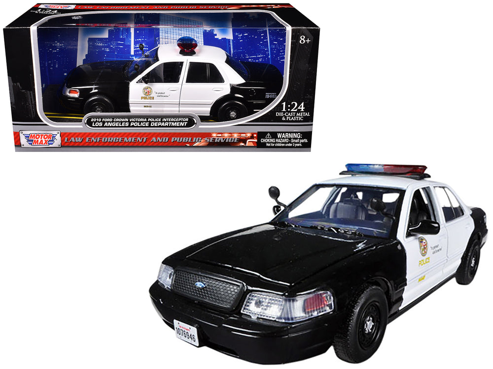2010 Ford Crown Victoria LAPD Los Angeles Police Department Car 1/24 Diecast Car Model by Motormax — physical