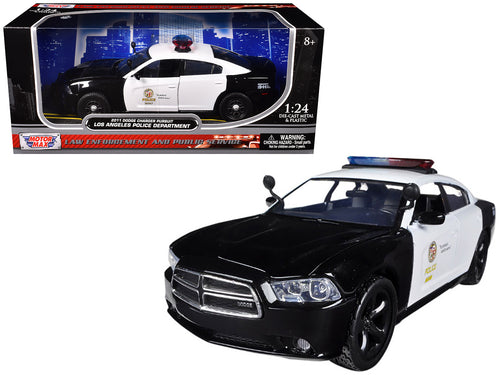 2011 Dodge Charger Pursuit LAPD Los Angeles Police Department Car 1/24 Diecast Car Model by Motormax — physical