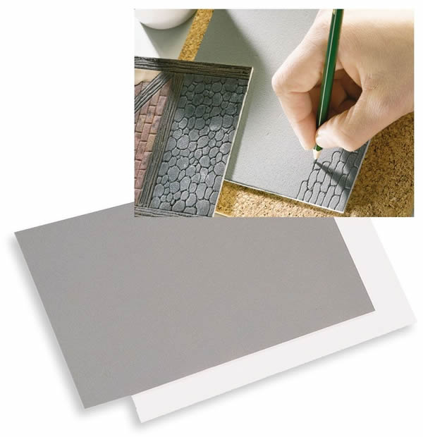 Black Forest® Hobby Supply Co Busch 7201 A Scale Embossing Sheets -- 11-13/16 x 6-1/4 x 1/8" pkg(2) — All Scale Scenery >