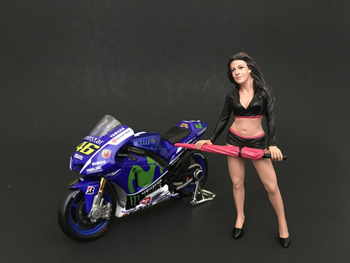 Umbrella Girl I Figure For 1:24 Scale Models by American Diorama