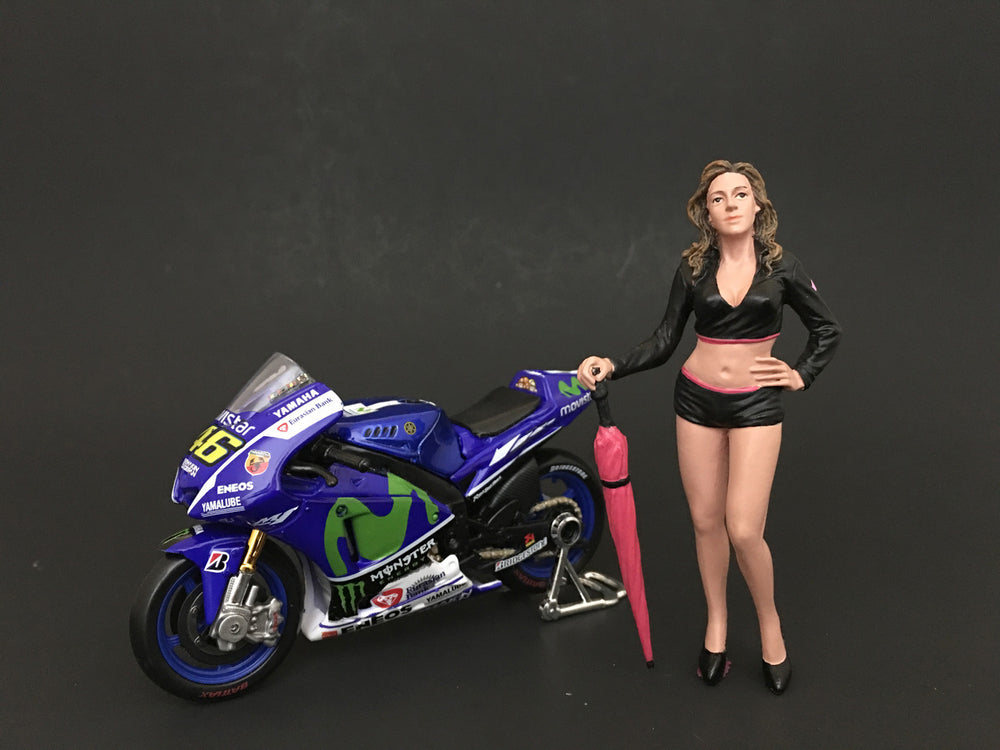 Umbrella Girl II Figure For 1:24 Scale Models by American Diorama — Scale Model Accessories