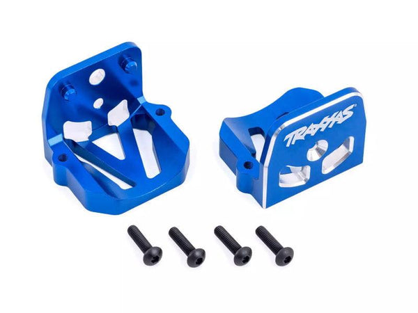 Traxxas 7760-BLUE - Motor Mount Aluminum Blue Front & Rear For XRT / X-Maxx - Echo Six Hobbies
