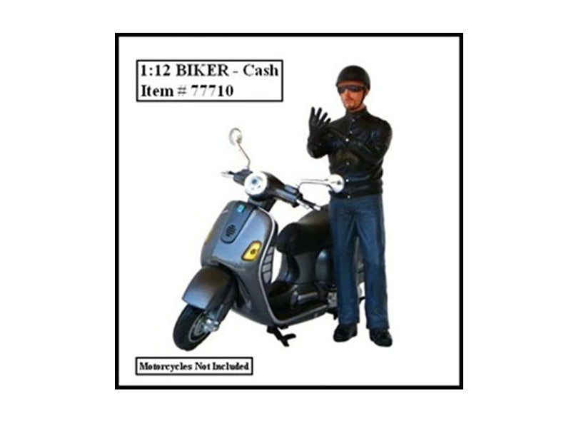 Biker Cash Figure For 1:12 Models by American Diorama — Scale Model Accessories