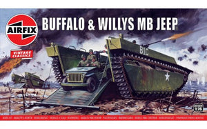 Airfix 2302 1/76 LVT4 Buffalo & Willys MB Jeep