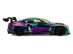 BMW M4 GT3 Chameleon Chrome "Custom Wrap" Series 1/24 Diecast Model Car by Motormax