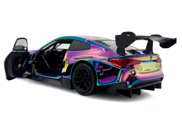 BMW M4 GT3 Chameleon Chrome "Custom Wrap" Series 1/24 Diecast Model Car by Motormax