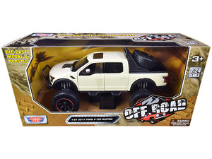 2017 Ford F-150 Raptor Off-Road Pickup Truck Cream 1/27 Diecast Model Car by Motormax — physical