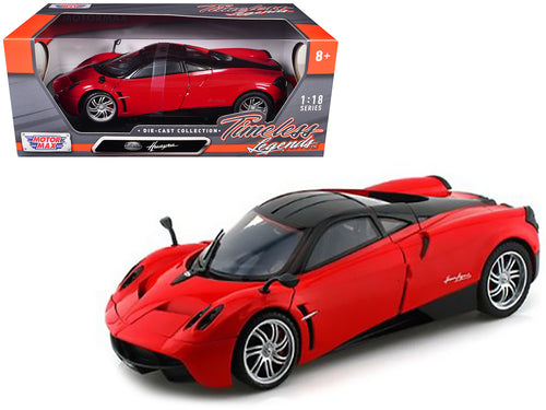 Pagani Huayra Red 1/18 Diecast Car Model by Motormax — physical