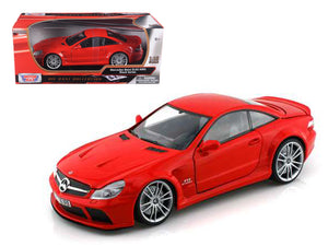 Mercedes SL65 AMG Black Series (R230) Red 1/18 Diecast Model Car by Motormax — physical