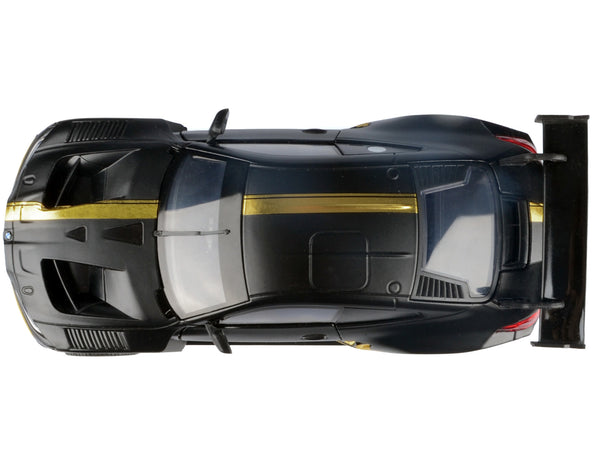 BMW M4 GT3 Matt Black with Gold Stripes "Midnight Eclipse" Series 1/24 Diecast Model Car by Motormax