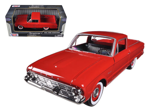 1960 Ford Falcon Ranchero Pickup Red 1/24 Diecast Model Car by Motormax — physical