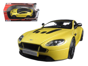 Aston Martin Vantage S V12 Yellow 1/24 Diecast Model Car by Motormax — physical