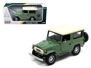 Toyota FJ40 Medium Green 1/24 Diecast Model Car by Motormax — physical