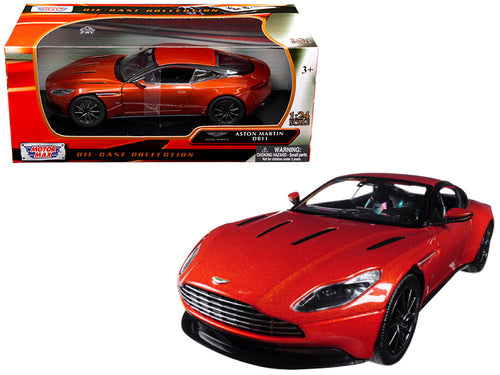 Aston Martin DB11 Copper Orange 1/24 Diecast Model Car by Motormax — physical