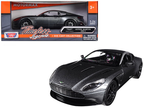 Aston Martin DB11 Silver 1/24 Diecast Model Car by Motormax — physical